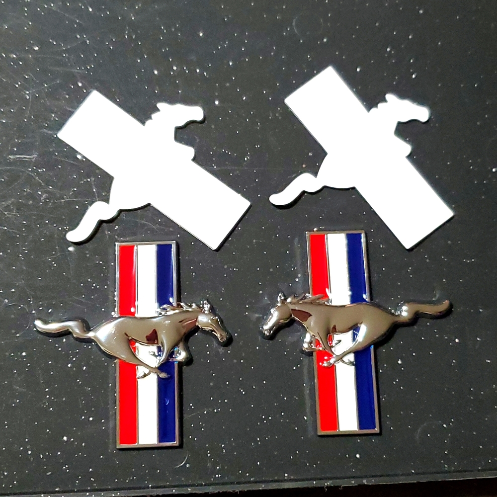 2 Mustang Metal Emblems